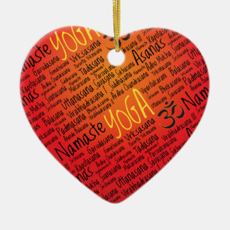 Ornamento De Cerâmica Teste padrão encarnado do símbolo do OM do amante