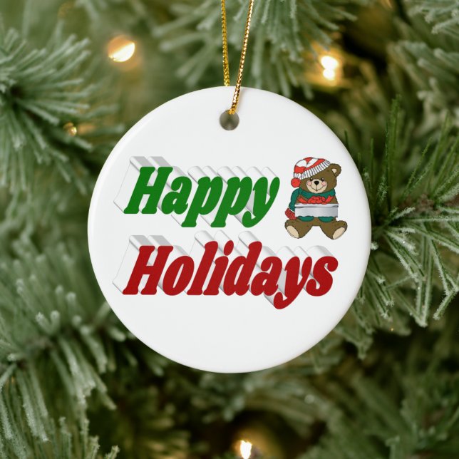 Ornamento De Cerâmica Testemunhas de Feliz Feriado (Árvore)