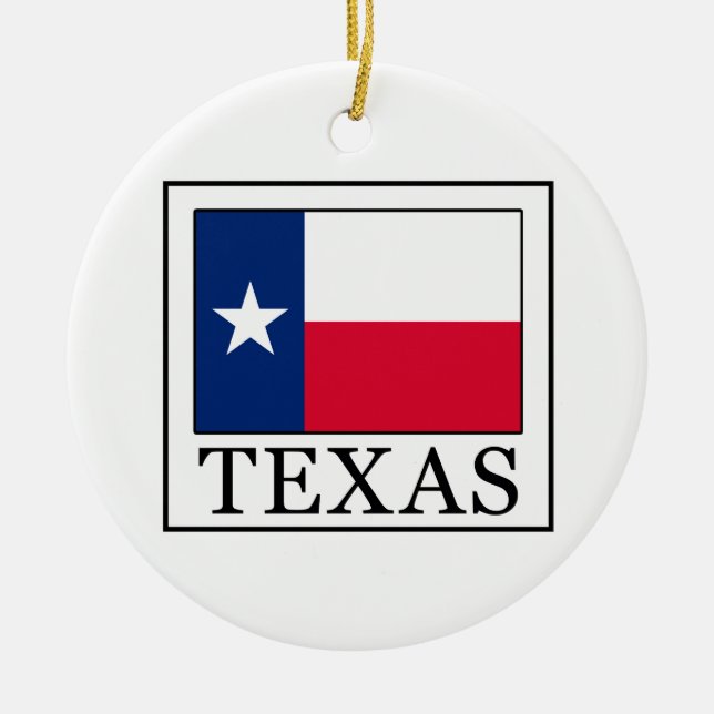 Ornamento De Cerâmica Texas (Frente)