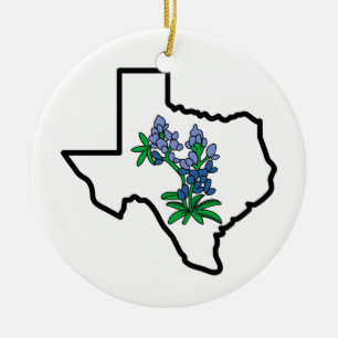 Ornamento De Cerâmica Texas Bluebonnets