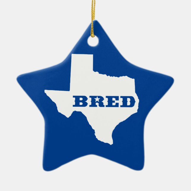 Ornamento De Cerâmica Texas Bred (Frente)