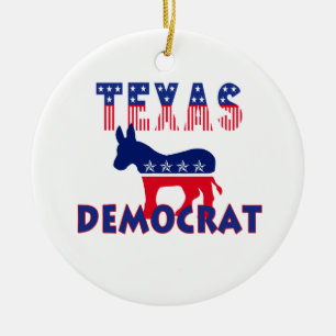 Ornamento De Cerâmica Texas Democrata