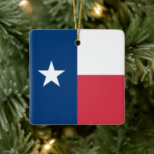 Ornamento De Cerâmica Texas Flag Ornament