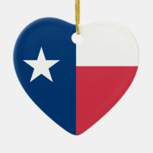 Ornamento De Cerâmica Texas Flag Ornament (frente e verso)