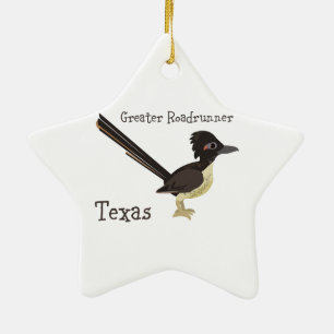 Ornamento De Cerâmica Texas Greater Roadrunner