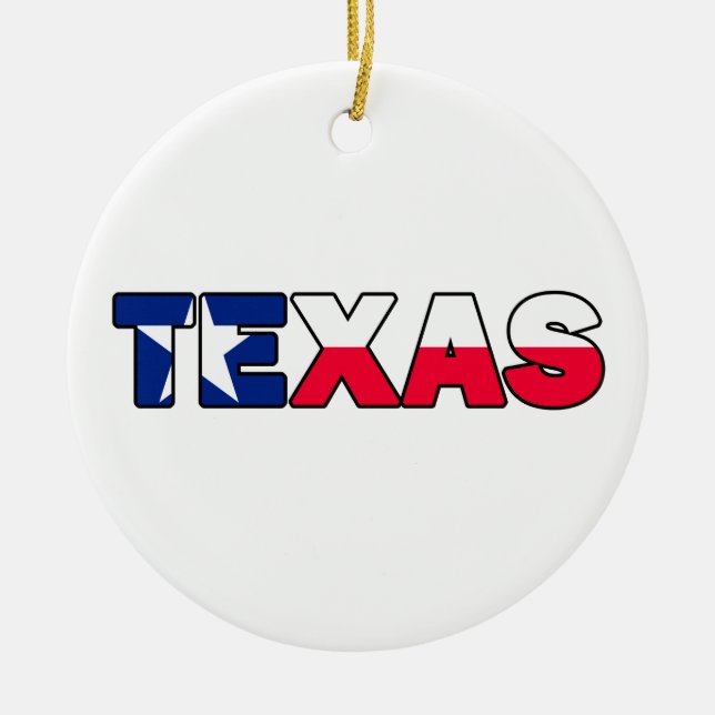 Ornamento De Cerâmica Texas Ornament (Frente)