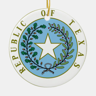 Ornamento De Cerâmica Texas (república da cor do selo de Texas)