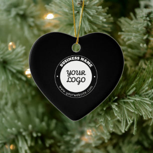 Ornamento De Cerâmica Texto circular editável e Modelo de logotipo carre