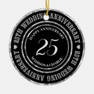 Ornamento De Cerâmica Texto De Largura De Prata E Coração Cerâmica