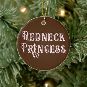 Ornamento De Cerâmica Texto do Rico da Princesa Vermelha