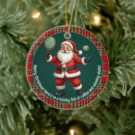 Ornamento De Cerâmica 🎾🎄Texto personalizado, Decorar a Quadra