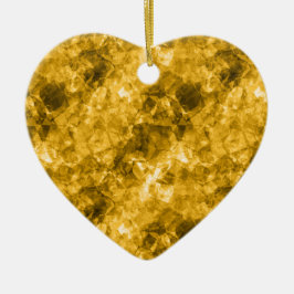 Ornamento De Cerâmica Textura amarrada amarela