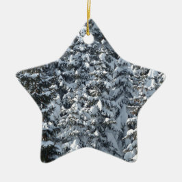 Ornamento De Cerâmica Textura de árvore de abertura de neve