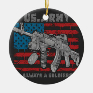 ORNAMENTO DE CERÂMICA THE AK47 MACHINE GUN