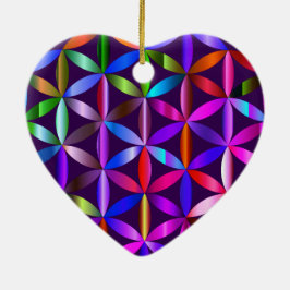 Ornamento De Cerâmica The Beautiful Flower of Life Valentines Day Tree 