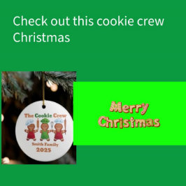 Ornamento De Cerâmica The cookie crew gingerbread 