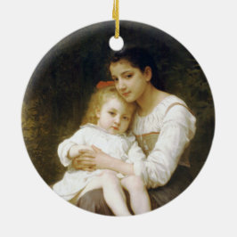 Ornamento De Cerâmica The Elder Sister (por William Bouguereau)