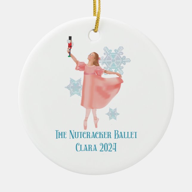 Ornamento De Cerâmica The Nutcracker 2024 - Clara (Frente)