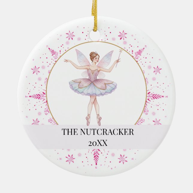Ornamento De Cerâmica The Nutcracker Ballet Christmas Holiday  (Traseira)