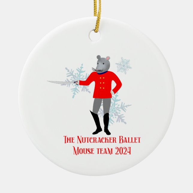 Ornamento De Cerâmica The Nutcracker - Mouse Team 2024 (Frente)