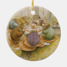 Ornamento De Cerâmica The Toads Tea Party (por Beatrix Potter)