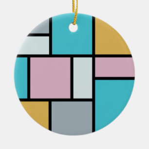 Ornamento De Cerâmica Theo Van Doesburg - Composição 17 - Arte Mondrian