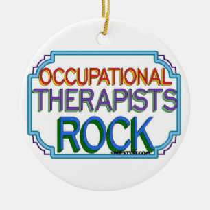 Ornamento De Cerâmica Therapistas Profissionais Rock