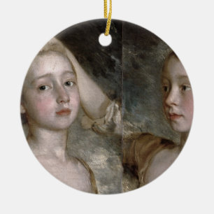 Ornamento De Cerâmica Thomas Gainsborough as filhas Mary do pintor