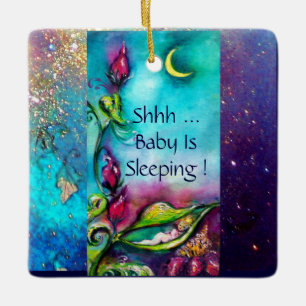 ORNAMENTO DE CERÂMICA THUMBELINA PINK RUBY HEART MONOGRAMA HANGER DA POR