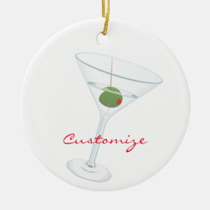 Ornamento De Cerâmica Thunder_Cove Azul Martini