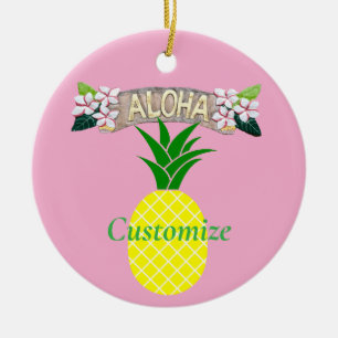 Ornamento De Cerâmica Thunder_Cove do Abacaxi Aloha