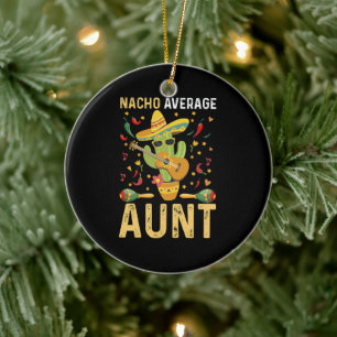 Ornamento De Cerâmica Tia Humor Não Médio Nacho Cinco De Mayo Tia