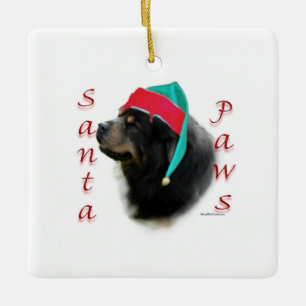 Ornamento De Cerâmica Tibetano Mastiff Papais noeis Paws
