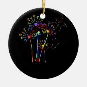Ornamento De Cerâmica Tie Dye Hippie Dandelion Lacrosse Stick for Lacros