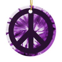 Tie-Dye Roxo com Símbolo de Paz