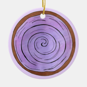 Ornamento De Cerâmica Tigela do POI Purple Hawaiian Comida Taro Root Hav