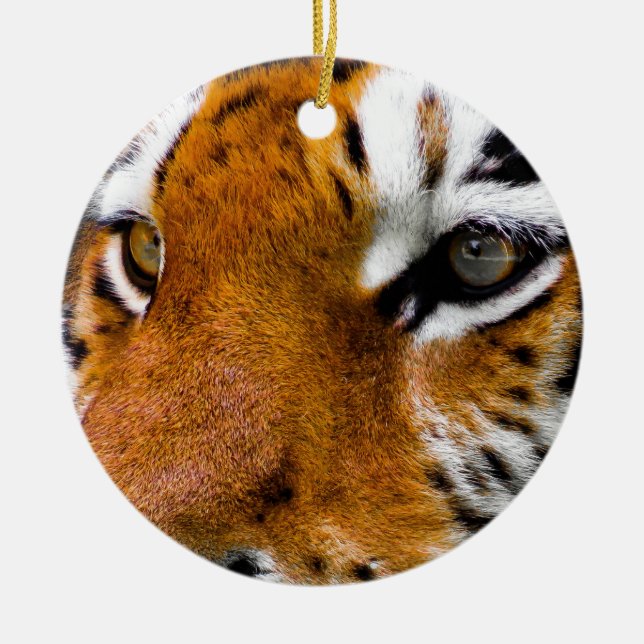 Ornamento De Cerâmica Tiger Eyes (Frente)