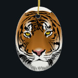 Ornamento De Cerâmica Tiger Eyes<br><div class="desc">Olhos Tiger. Designs em produtos internos,  papel de carta e muito mais produtos, </div>