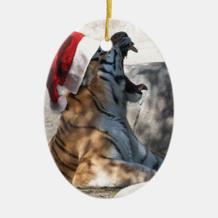 Ornamento De Cerâmica Tigre de Bengala Natal