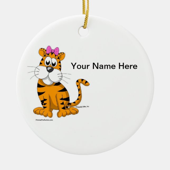 Ornamento De Cerâmica Tigre - Mulher (Frente)