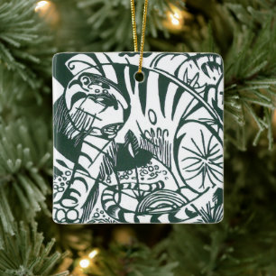 Ornamento De Cerâmica Tigre por Franz Marc, Arte Expressionista Vintage