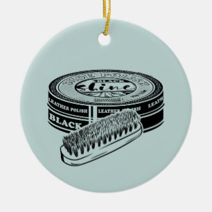 Ornamento De Cerâmica Tinta de cor calçado preta