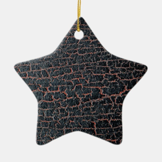 Ornamento De Cerâmica Tinta rachada (Frente)