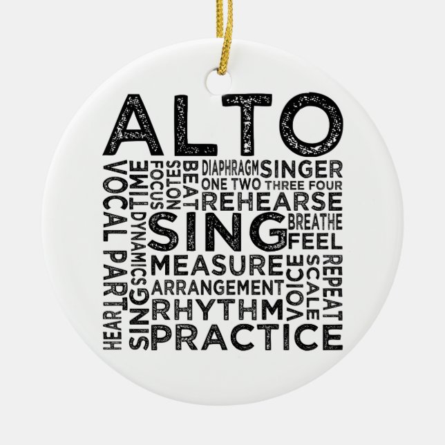 Ornamento De Cerâmica Tipografia Alto (Frente)