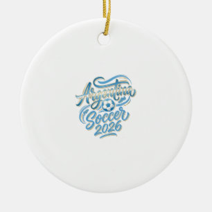 Ornamento De Cerâmica Tipografia Negrito País Argentina Futebol 2026 Cam