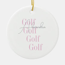 Tipografia Rosa de Golfe Personalizada das Mulhere