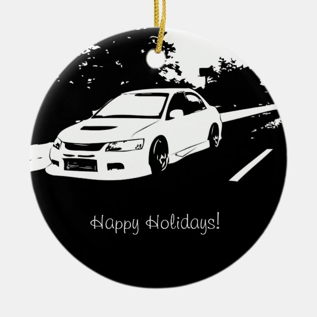 Ornamento De Cerâmica Tiro de rolamento da evolução 9 (Frente)