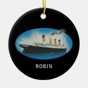 Ornamento De Cerâmica Titanic Black Christmas