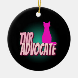 ORNAMENTO DE CERÂMICA TNR ADVOCATE TRAP NEUTER RELEASE CAT ORNAMENT
