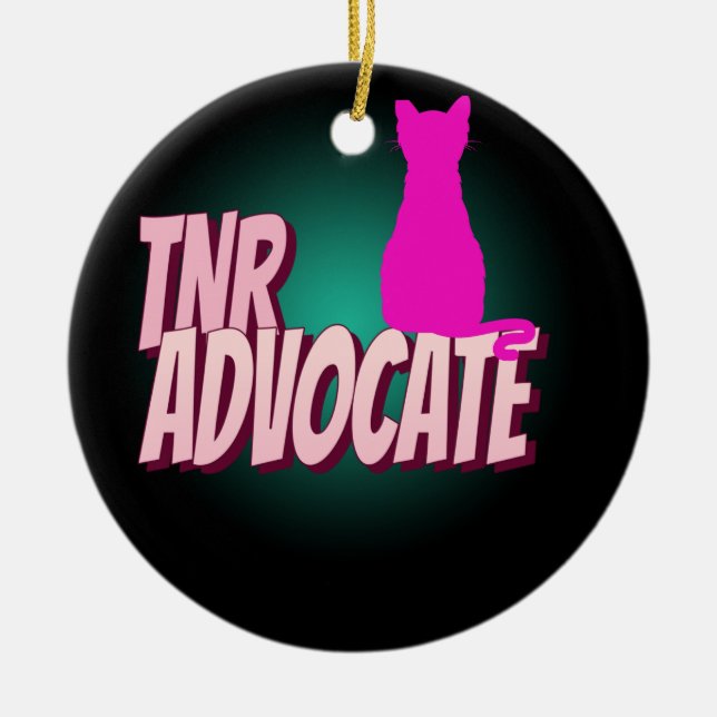 ORNAMENTO DE CERÂMICA TNR ADVOCATE TRAP NEUTER RELEAT CAT ORNATION (Frente)